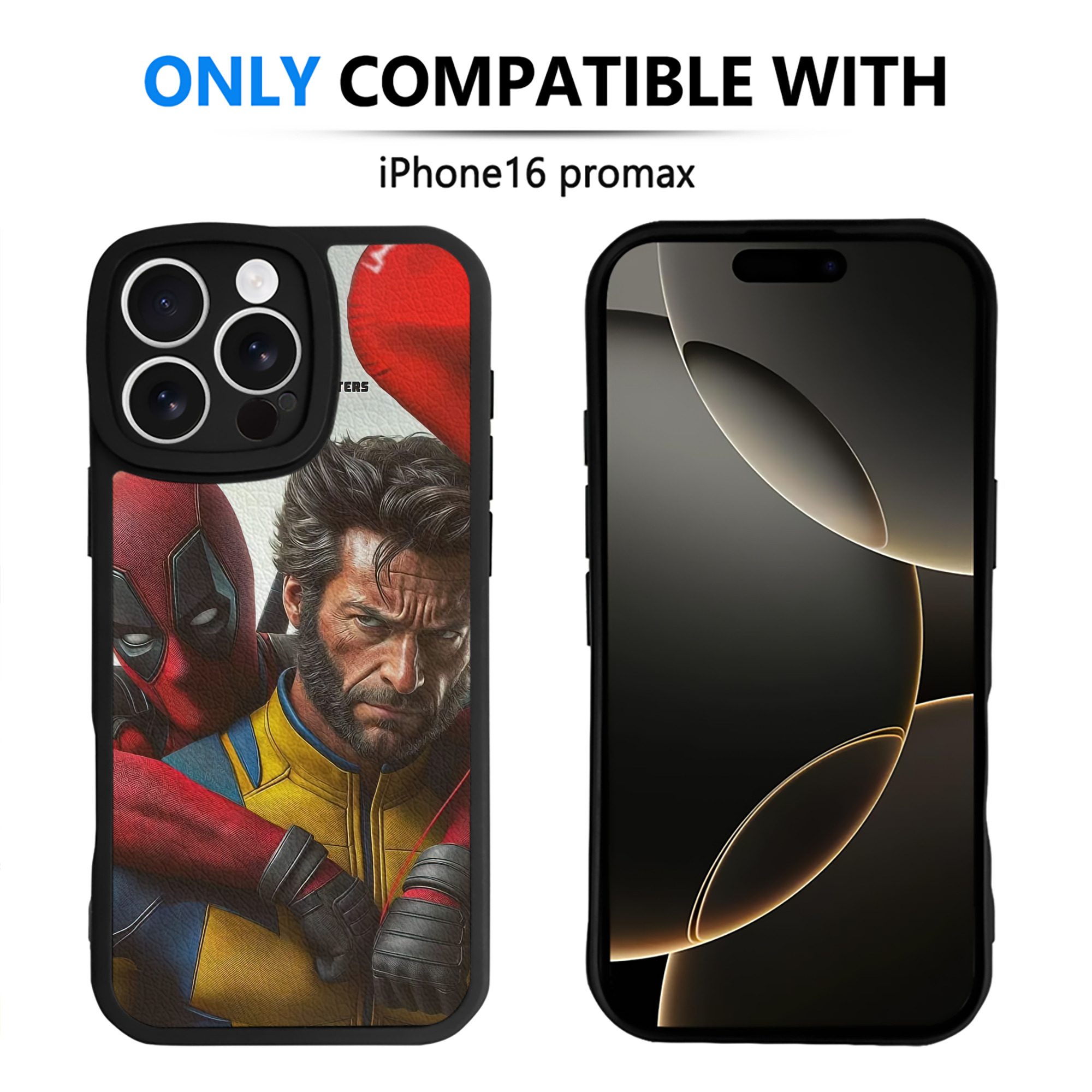 （画像用） Deadpool デッドプール 【iPhone 16シリーズ対応】シリコンスマホケース（レザー調） 材質：シリコン